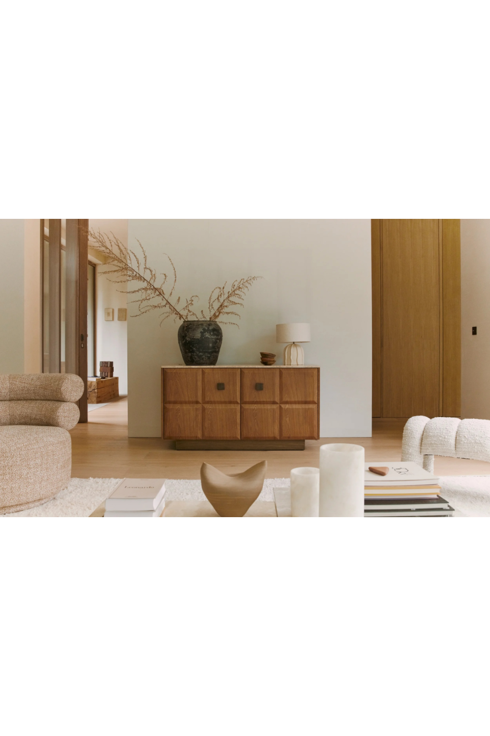 Travertine Top 2-Door Sideboard | NV Gallery Stamford | Oroa.com