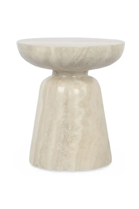 Glossy Sculptured Side Table | NV Gallery Cersei | Oroa.com