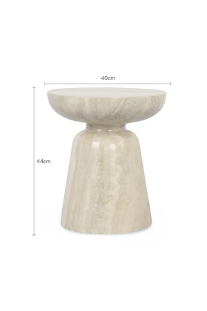 Glossy Sculptured Side Table | NV Gallery Cersei | Oroa.com