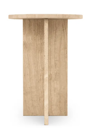 Travertine Round Side Table | NV Gallery Emilio | Oroa.com