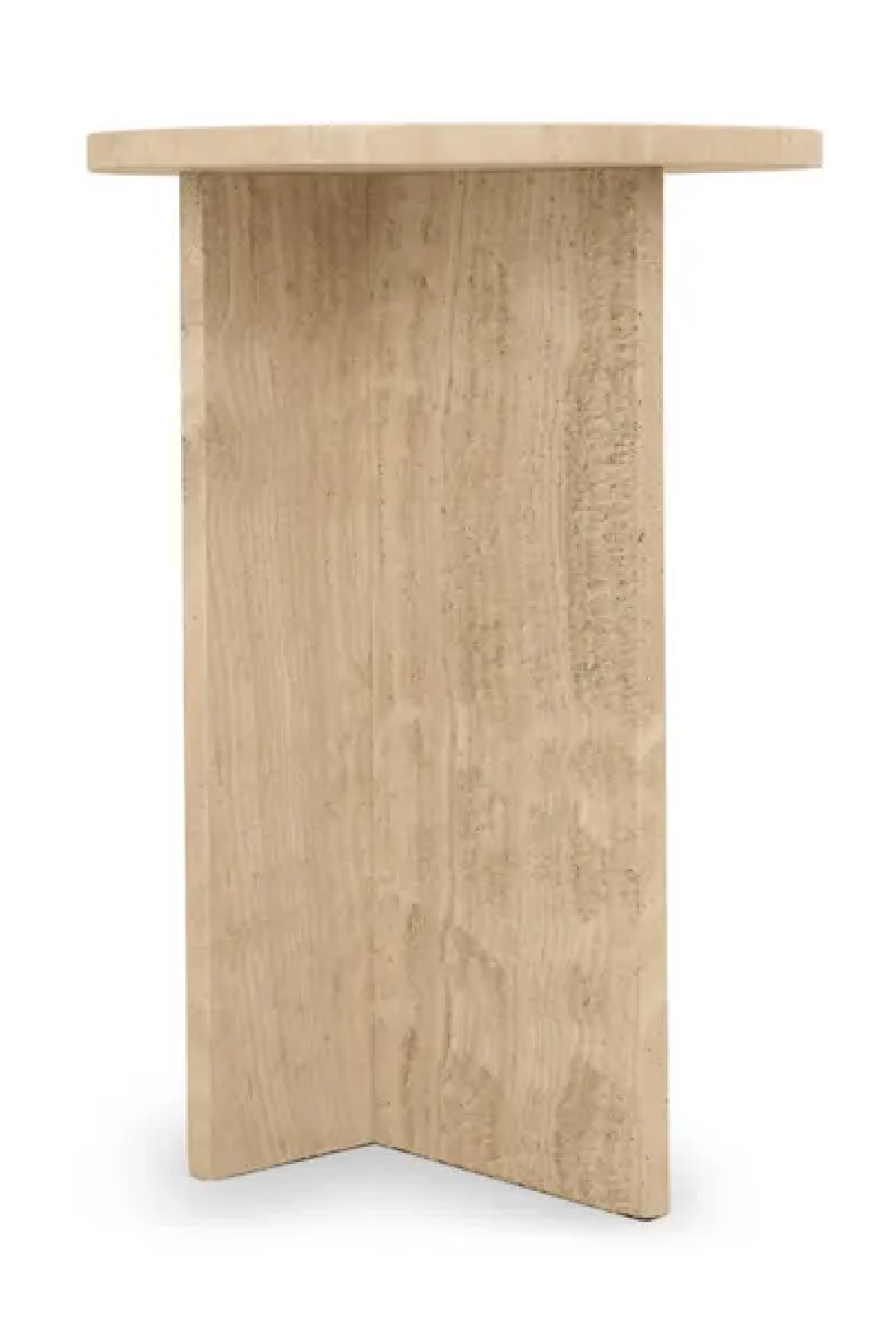 Travertine Round Side Table | NV Gallery Emilio | Oroa.com