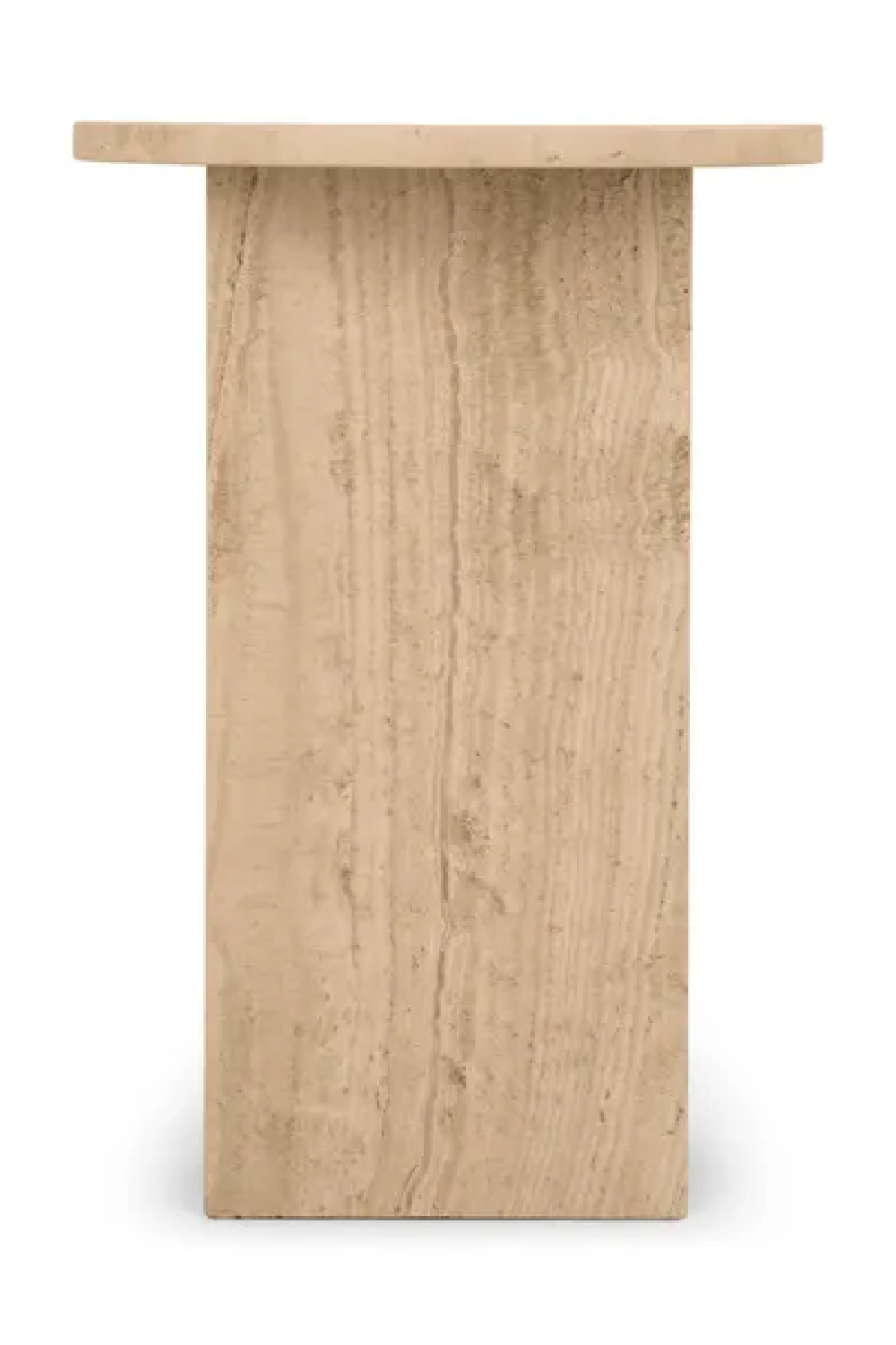 Travertine Round Side Table | NV Gallery Emilio | Oroa.com