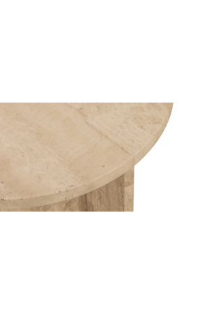 Travertine Round Side Table | NV Gallery Emilio | Oroa.com