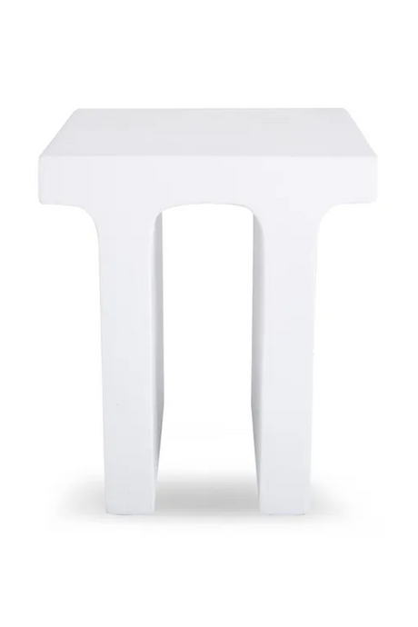 White Fiberglass Indoor/Outdoor Side Table | NV Gallery Ithaque | Oroa.com