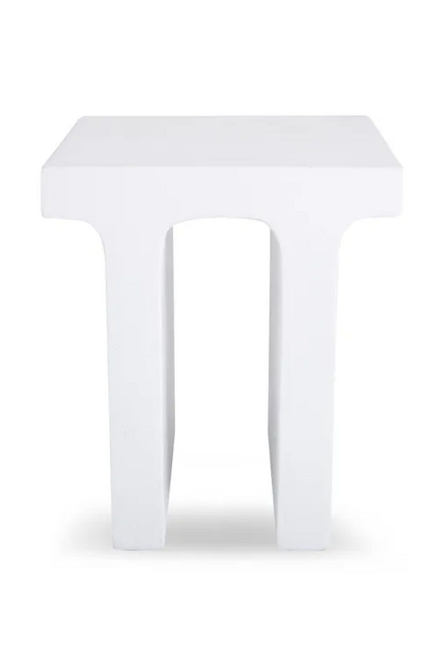 White Fiberglass Indoor/Outdoor Side Table | NV Gallery Ithaque | Oroa.com