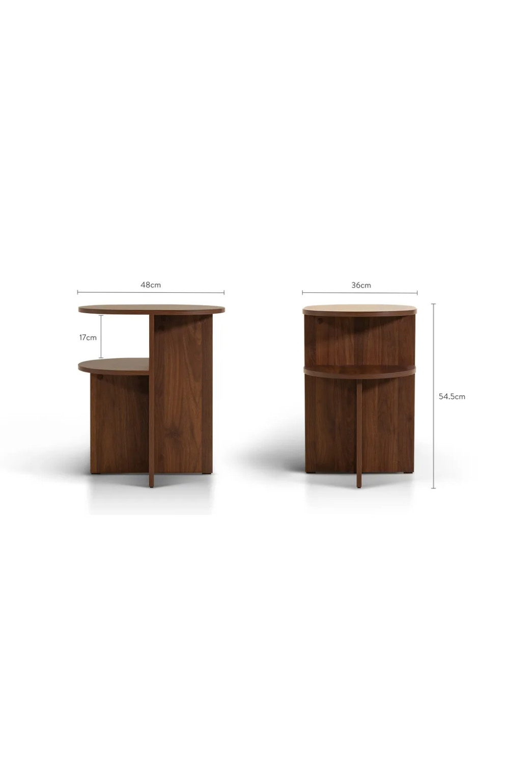 2-Layer Oval Bedside Table | NV Gallery Kyoto | Oroa.com