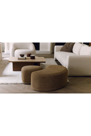 Pebble-Shaped Upholstered Pouf | NV Gallery Enzo | Oroa.com
