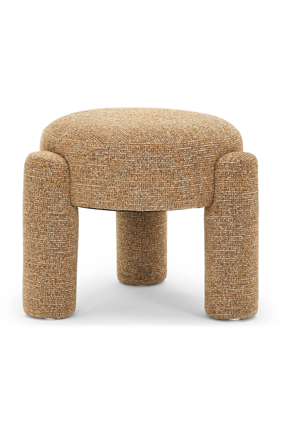 Brown Tweed Round Stool | NV Gallery Luqa | Oroatrade.com