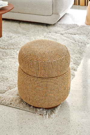 Yellow Tweed Pouf | NV Gallery Mosso | Oroa.com