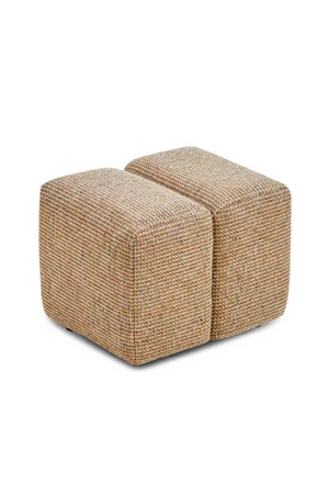 Yellow Tweed Pouf | NV Gallery Nami | Oroa.com