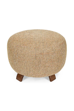 Yellow Tweed Round Pouf | NV Gallery Platon | Oroa.com
