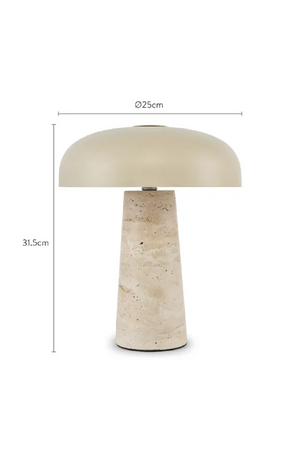Travertine Base Table Lamp | NV Gallery Amanita | Oroa.com