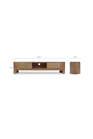 Ash Wood TV Cabinet | NV Gallery Elipse | Oroa.com