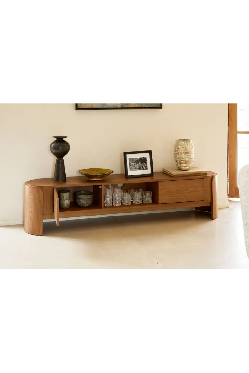 Ash Wood TV Cabinet | NV Gallery Elipse | Oroa.com