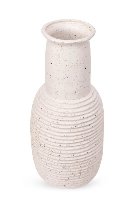 Gray Fluted Ceramic Vase | NV Gallery Alzira | Oroa.com