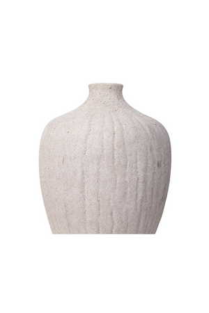 Taupe Ceramic Textured Vase | NV Gallery Benedita | Oroa.com