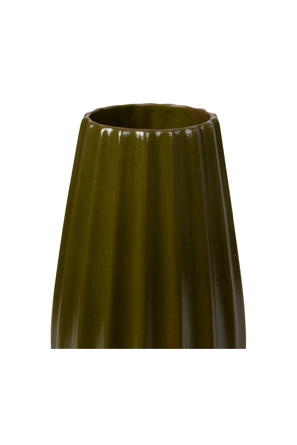Green Ceramic Fluted Vase | NV Gallery Teresa | Oroa.com