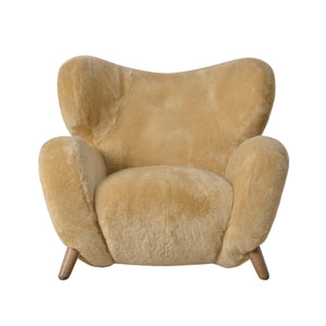   Sheepskin Modern Lounge Chair | Oroa.com
