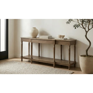 Modern European furniture - Vintage Style Oak Console Table - www.oroa.com