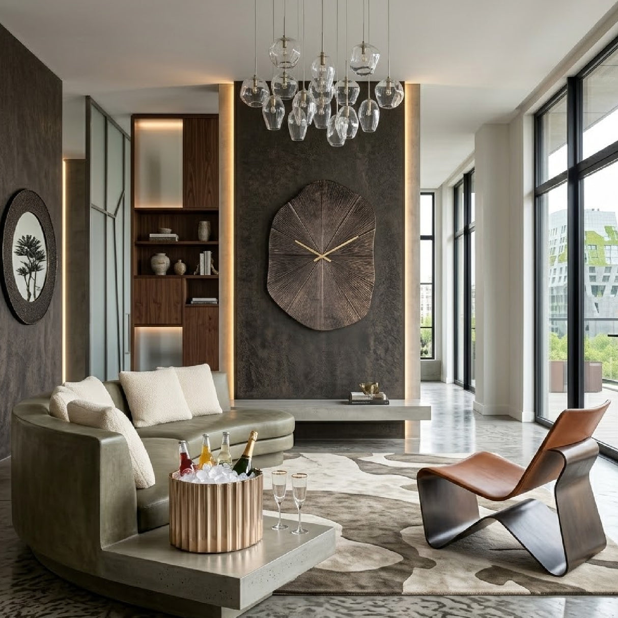 Modern European furniture - Gold Champagne Cooler - www.oroa.com