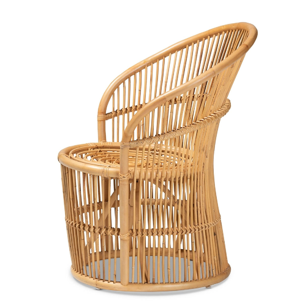 Modern European furniture - Rattan Round Base Accent Chair - www.oroa.com