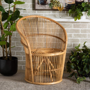 Modern European furniture - Rattan Round Base Accent Chair - www.oroa.com