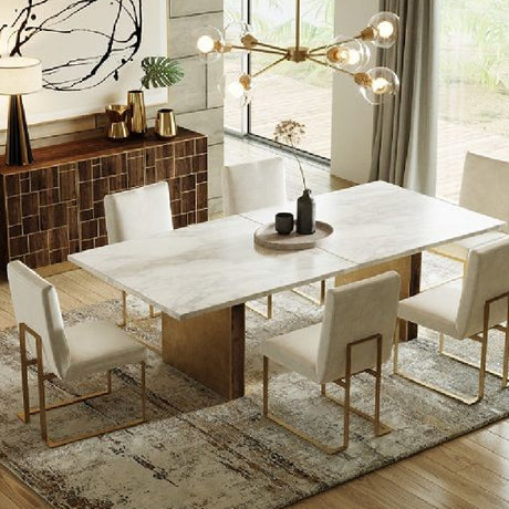   White Marble Rectangular Dining Table | Oroa.com