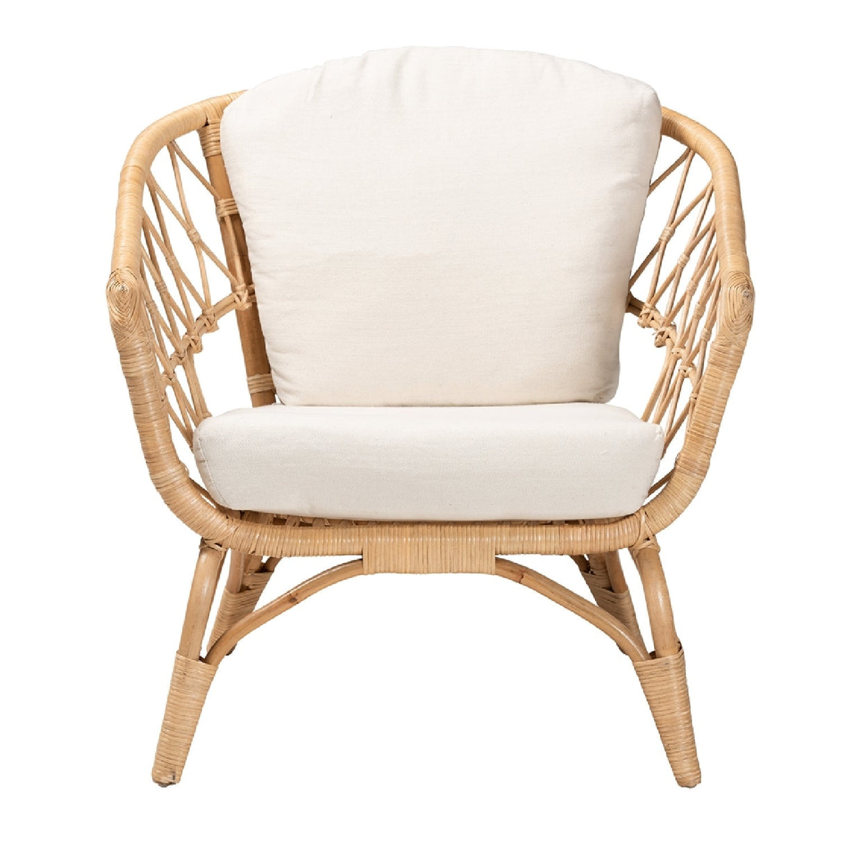 Modern European furniture - Openwork Rattan Accent Chair - www.oroa.com