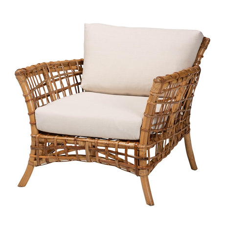 Modern European furniture - Rattan Flared Arm Lounge Chair - www.oroa.com