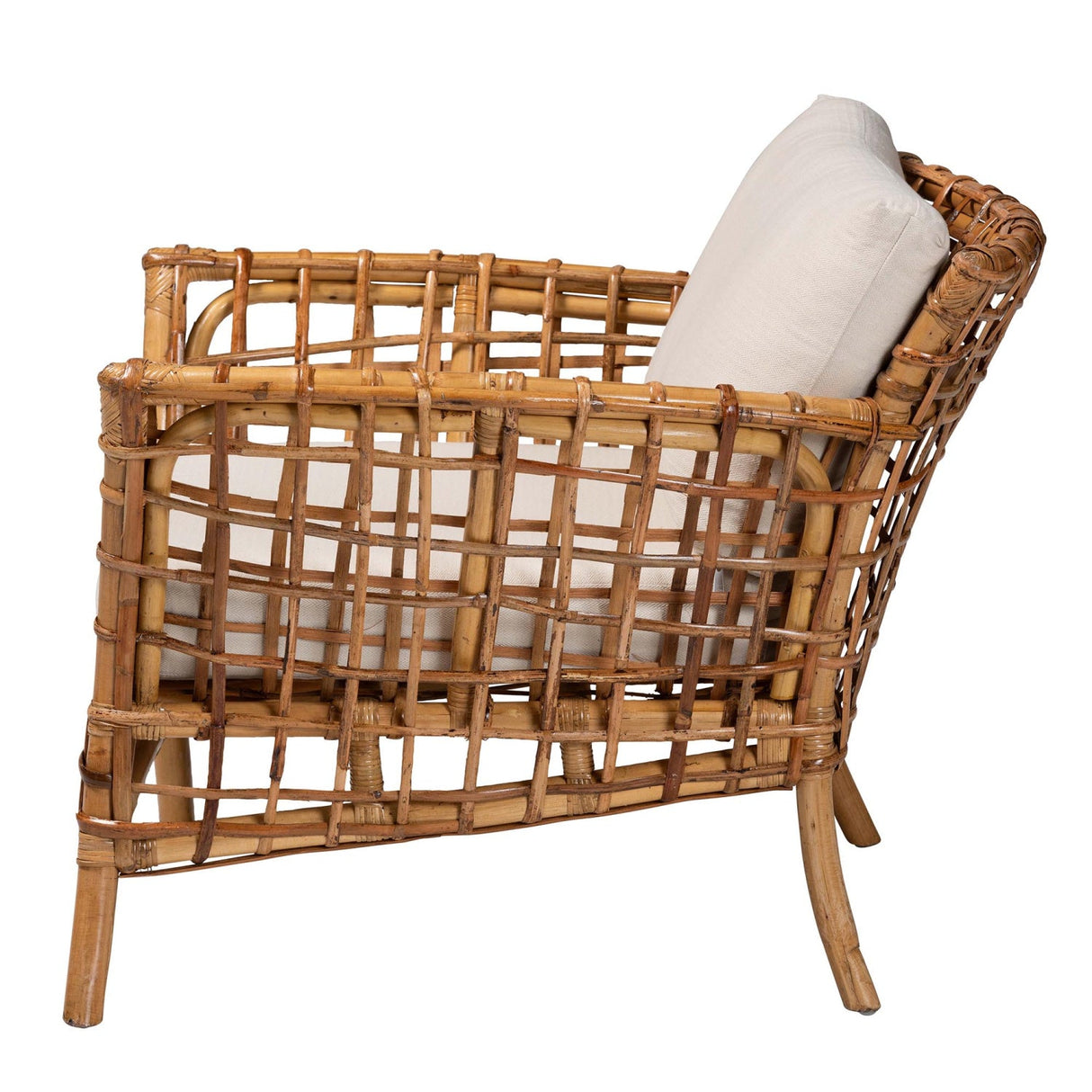   Modern European furniture - Rattan Flared Arm Lounge Chair - www.oroa.com | Oroa.com