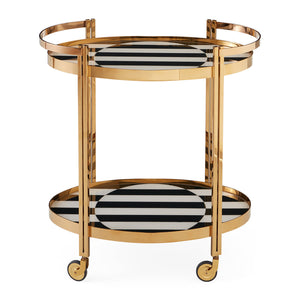 Painted Glass Bar Cart | Jonathan Adler Op Art | Oroa.com