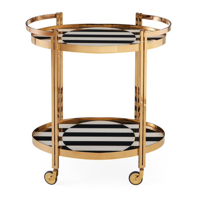 Painted Glass Bar Cart | Jonathan Adler Op Art | Oroa.com