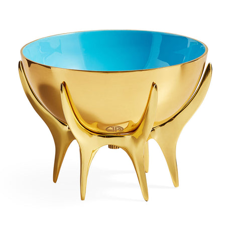 Blue Interior Brass Bowl M | Jonathan Adler Oscar | Oroa.com