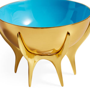 Blue Interior Brass Bowl M | Jonathan Adler Oscar | Oroa.com