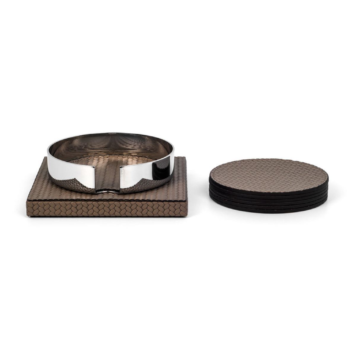 Leather Coaster Holder | Pinetti | OROA.com