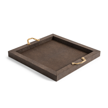 Leather Embossed Tray | Pinetti Thalia | OROA.com