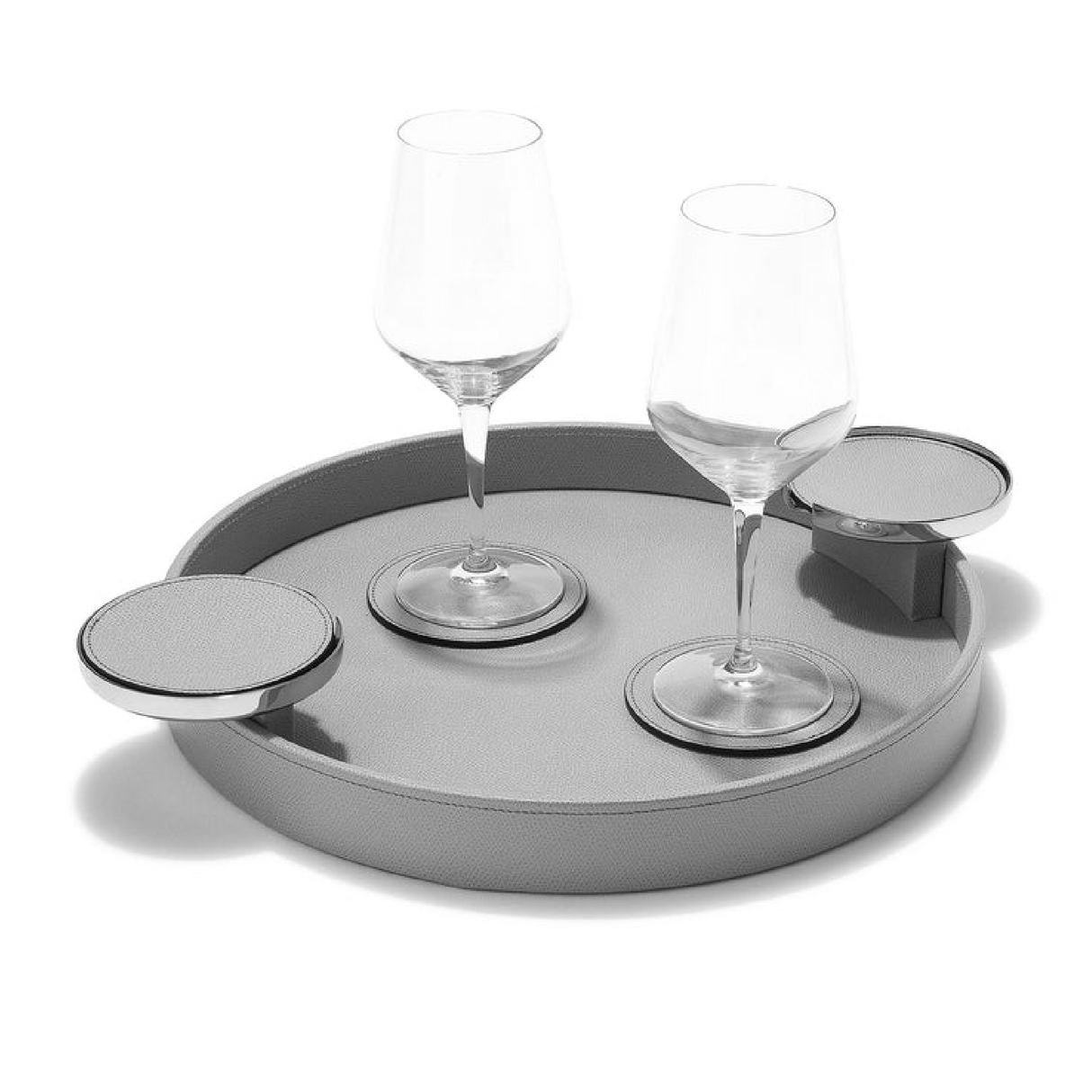 Round Tray with Coaster Holders | Pinetti Dioniso | OROA.com