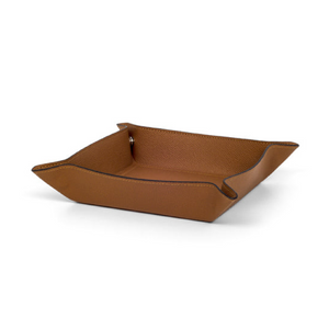 Square Leather Trinket Tray | Pinetti | OROA.com