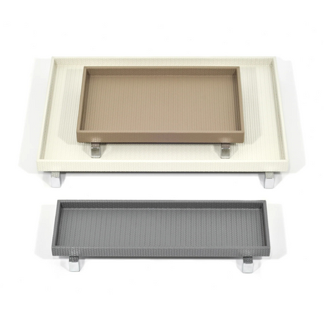 Metal Feet Leather Tray | Pinetti Rialto | OROA.com