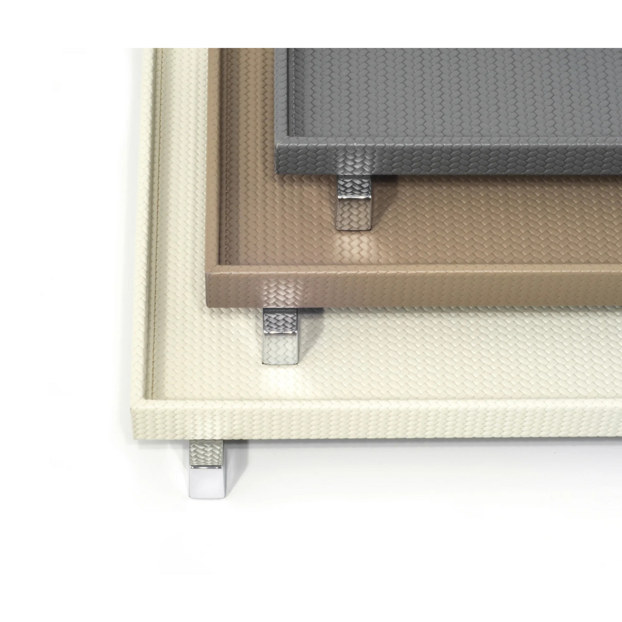 Metal Feet Leather Tray | Pinetti Rialto | OROA.com