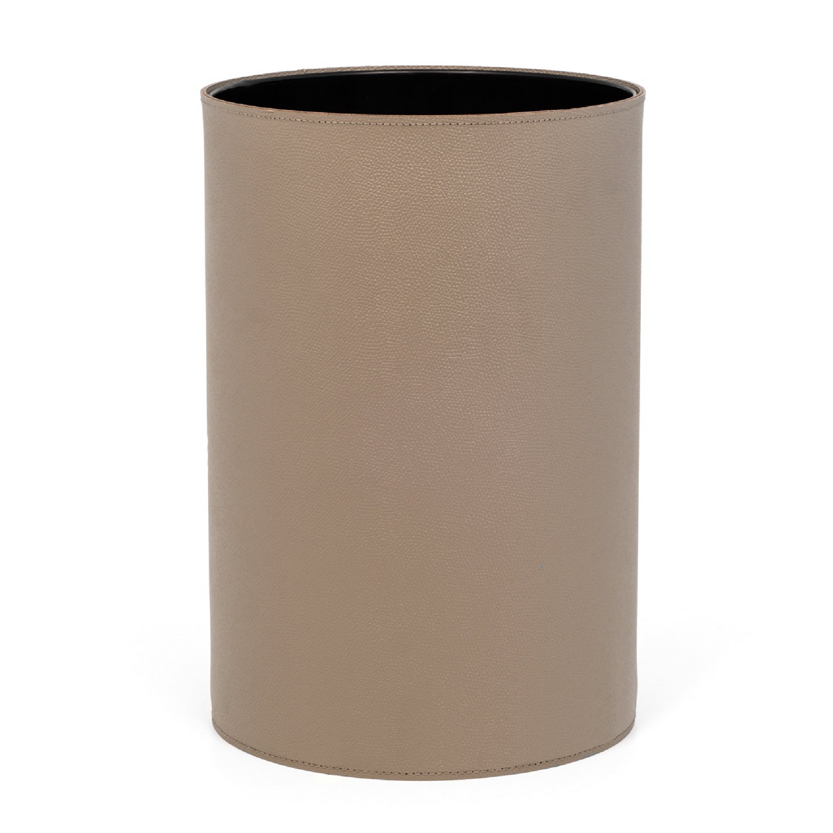 Cylindrical Leather Paper Bin | Pinetti | OROA.com