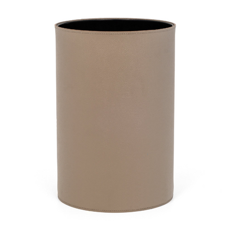 Cylindrical Leather Paper Bin | Pinetti | OROA.com