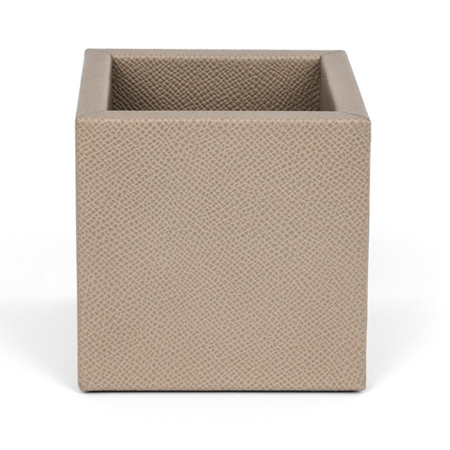 Leather Square Pencil Cup | Pinetti | OROA.com