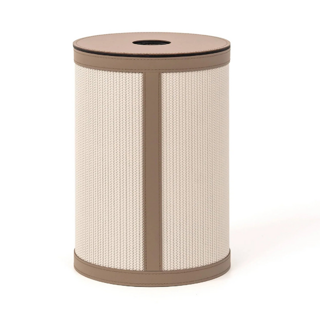 Leather Upholstered Paper Bin | Pinetti Roda | OROA.com