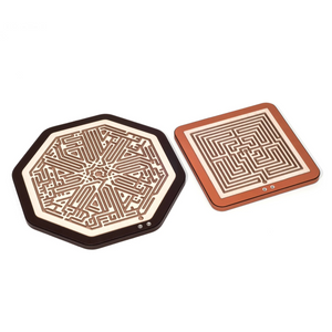 Leather Finished Square Labyrinth | Pinetti Arianna | OROA.com