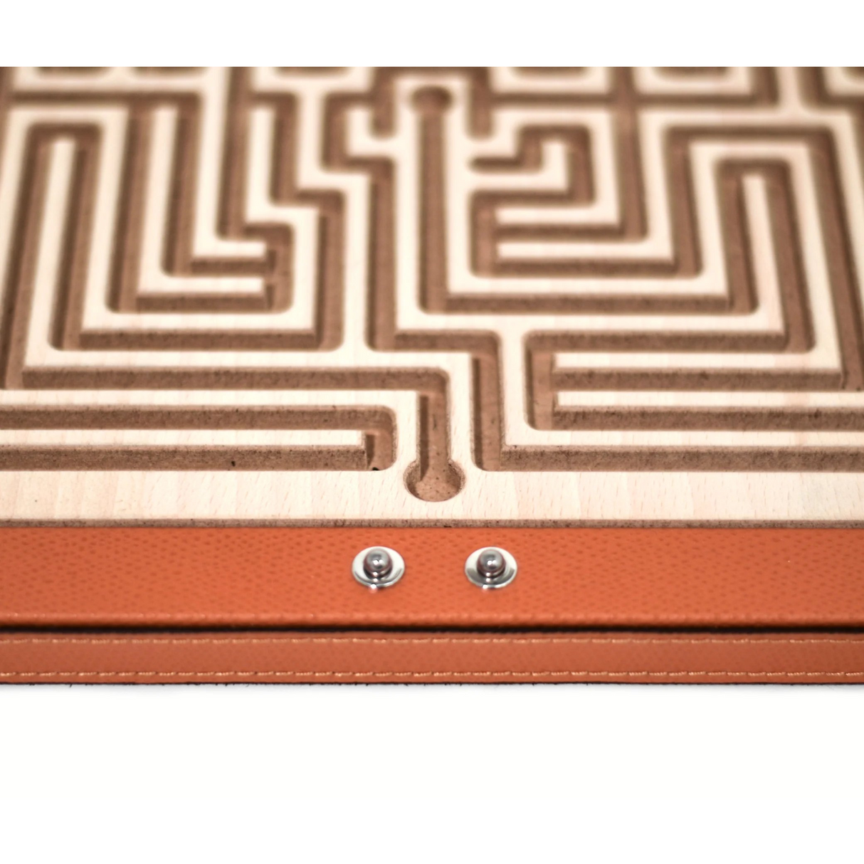 Leather Finished Square Labyrinth | Pinetti Arianna | OROA.com
