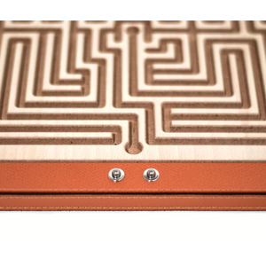 Leather Finished Square Labyrinth | Pinetti Arianna | OROA.com