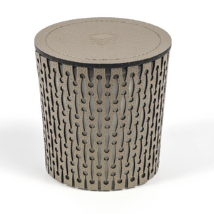 Leather Covered Glass Candle | Pinetti | OROA.com