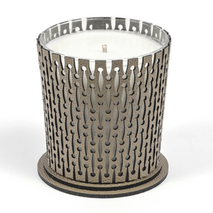 Leather Covered Glass Candle | Pinetti | OROA.com