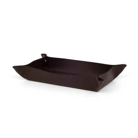 Raised Edges Leather Trinket Tray | Pinetti | OROA.com
